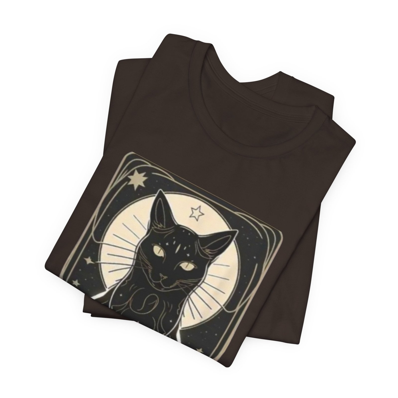 Tarot Black Cat The Star T-Shirt | Mystical Occult Illustration - Image 3