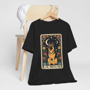The Protector German Shepherd Tarot T-Shirt — Guardian Dog Graphic Tee