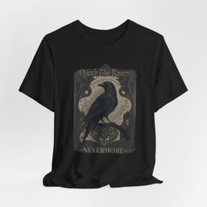 Nevermore Raven Tee, Gothic T-Shirt, Halloween Shirt, Edgar Allan Poe Merch, Unisex Graphic Tee, Literary Apparel
