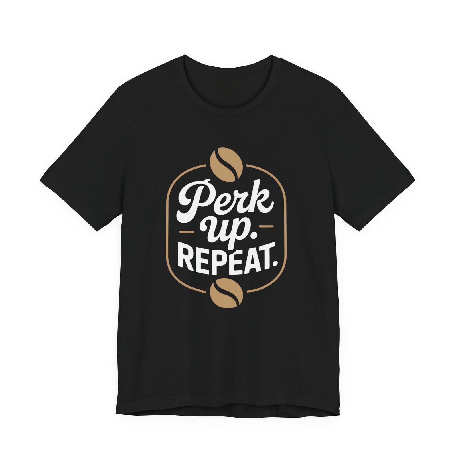 Coffee Lover's Unisex Tee, Perk Up Repeat Shirt, Gift for Barista, Casual Coffee T-Shirt, Perfect for Birthdays, Coffee Events, Weekend Wear - Image 2