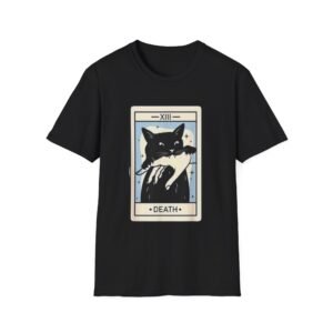 Tarot Cat Death Design T-Shirt | Funny Cat Tarot Shirt
