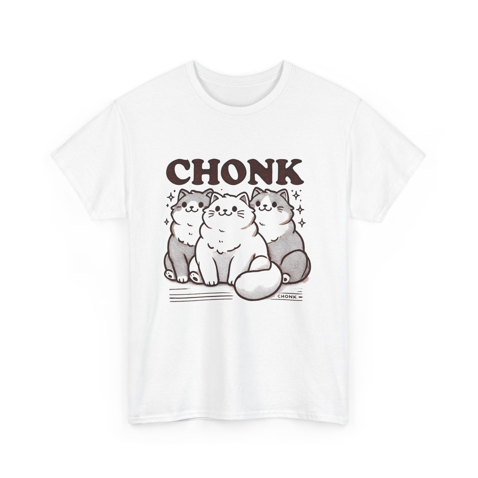 Chonk, Funny Chunky Cats Unisex Tee: Fat Cat Shirt, Funny Cat T-Shirt, Cute Kitty Top, Cat Lover Gift, Graphic Tee - Image 7