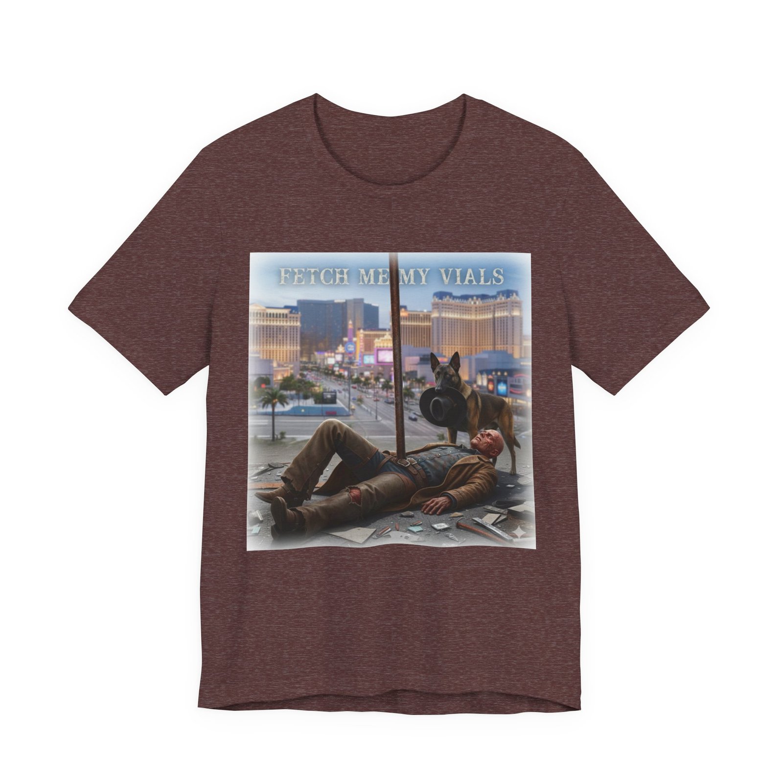 Fetch me my vials, Fallout Tee, Street Scene Graphic Tee — "Fetch Me My Vials" Retro Vegas Art Shirt - Image 41