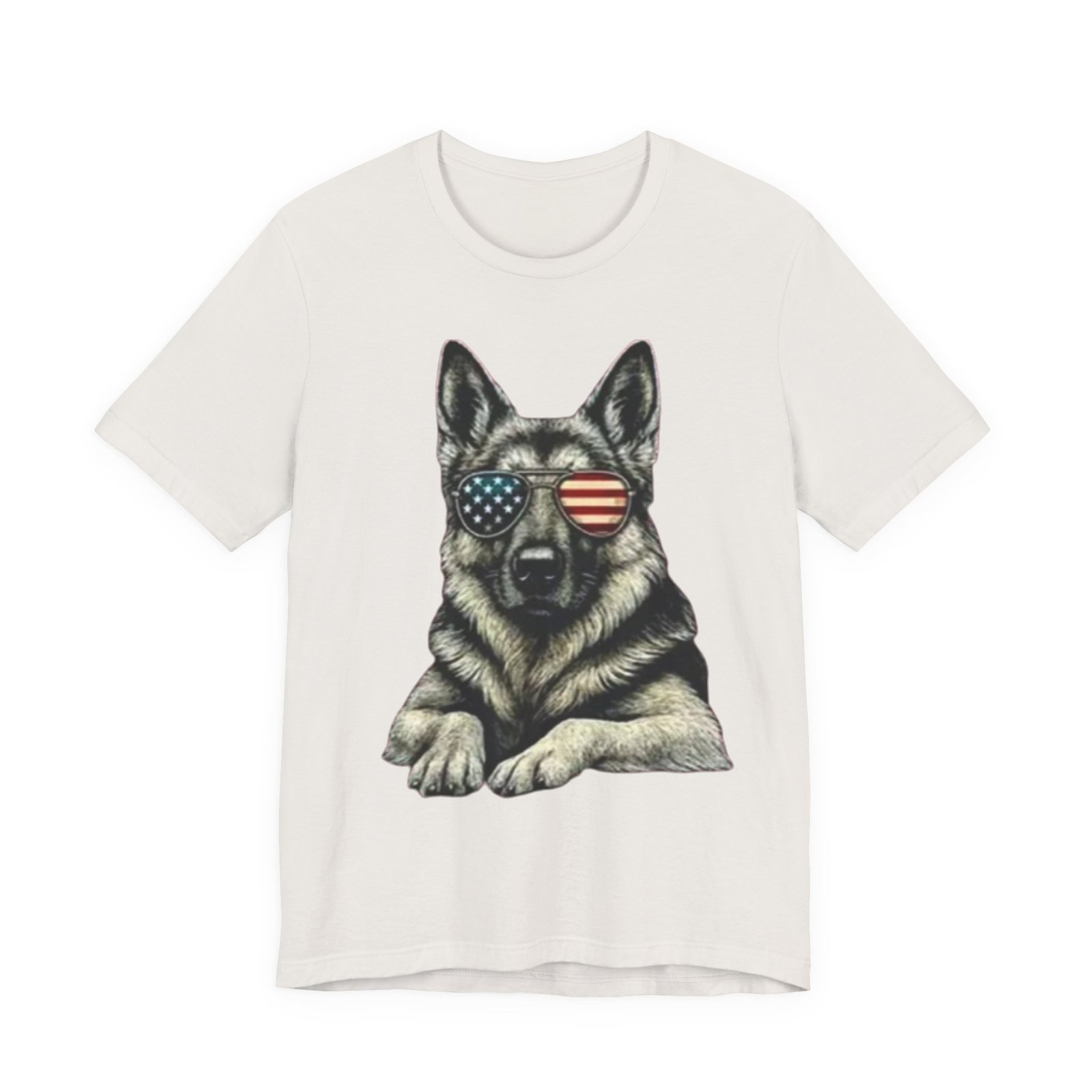 German Shepherd, American Flag Sunglasses German Shepherd T-Shirt - Image 13