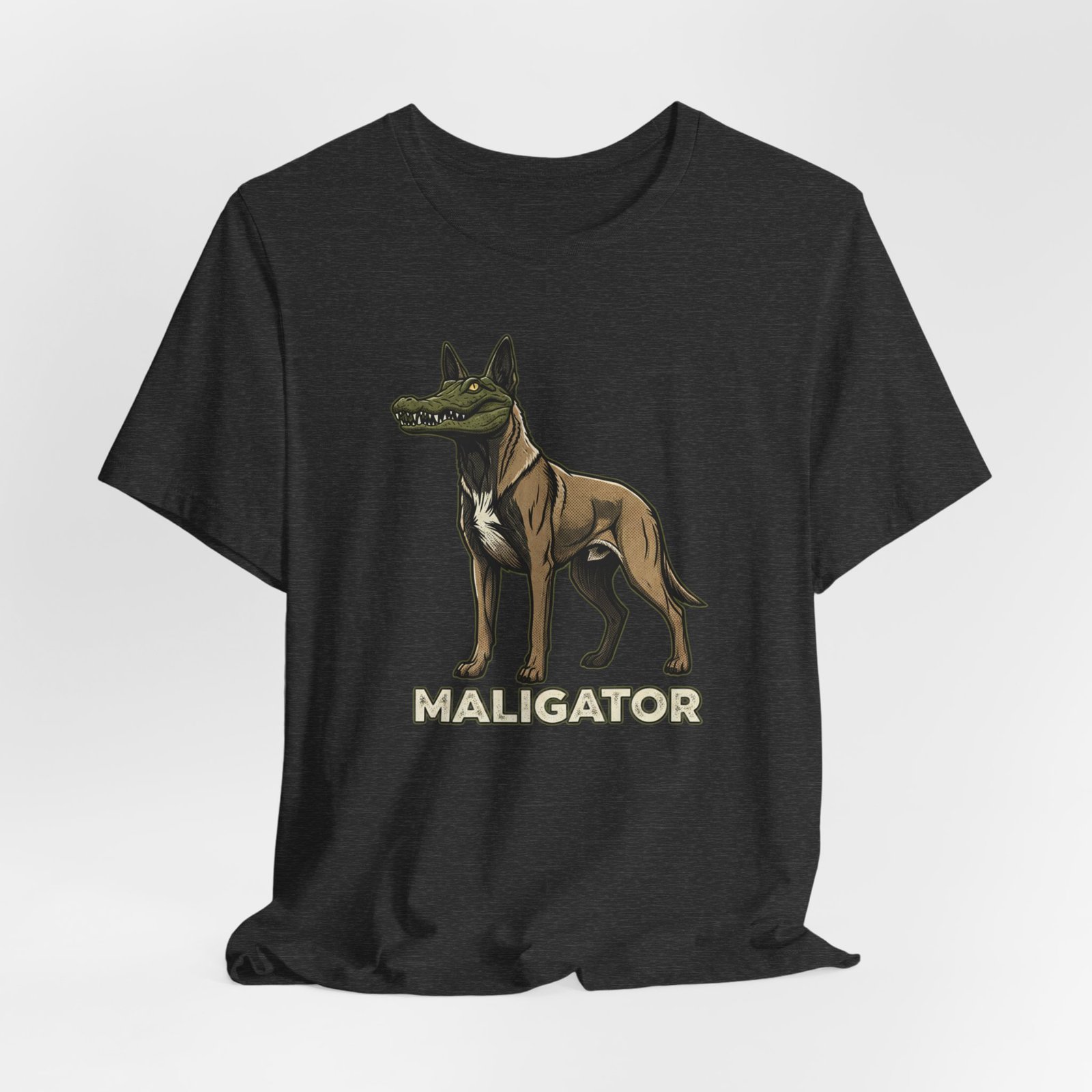 Maligator dog illustration Tee | Crocodile head canine mashup - Image 24