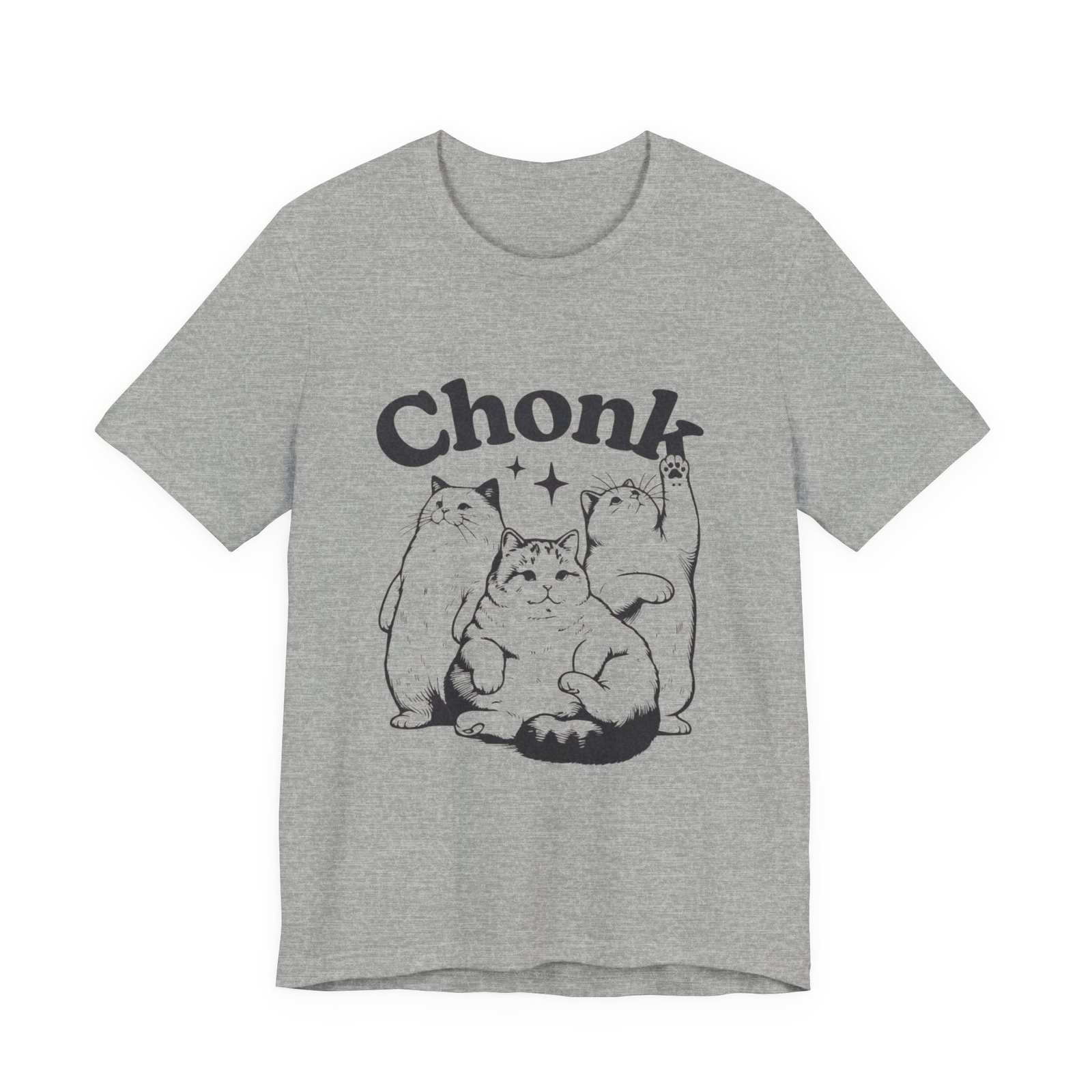 Chonk Cat Unisex Tee, Funny Cat T-Shirt, Gift for Cat Lovers, Cute Animal Shirt, Pet Lover Apparel, Casual Wear - Image 17