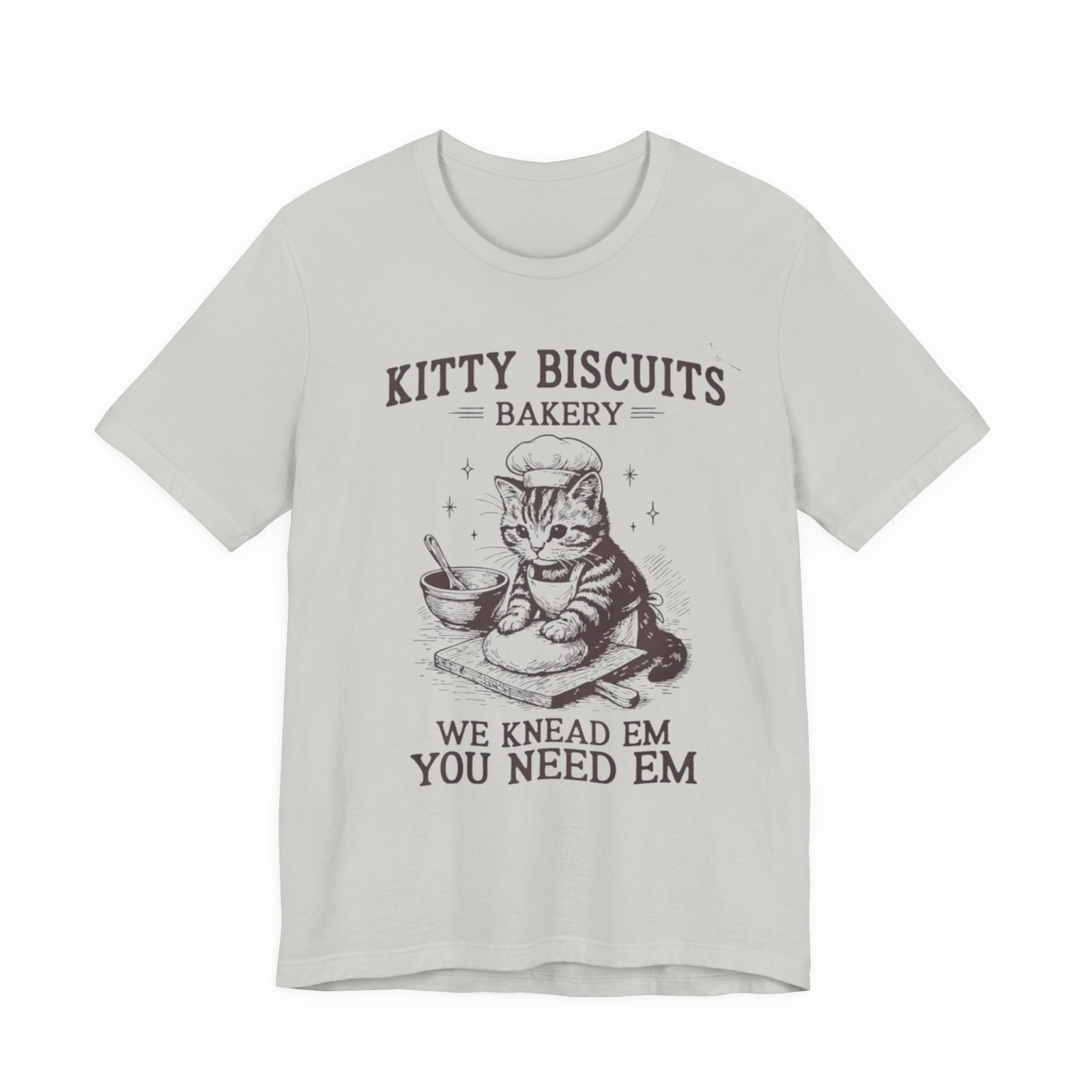 Cute Cat Bakery Tee, Kitty Biscuits Shirt, Animal Lover Gift, Funny Pet T-Shirt, Baking Humor Tee - Image 13