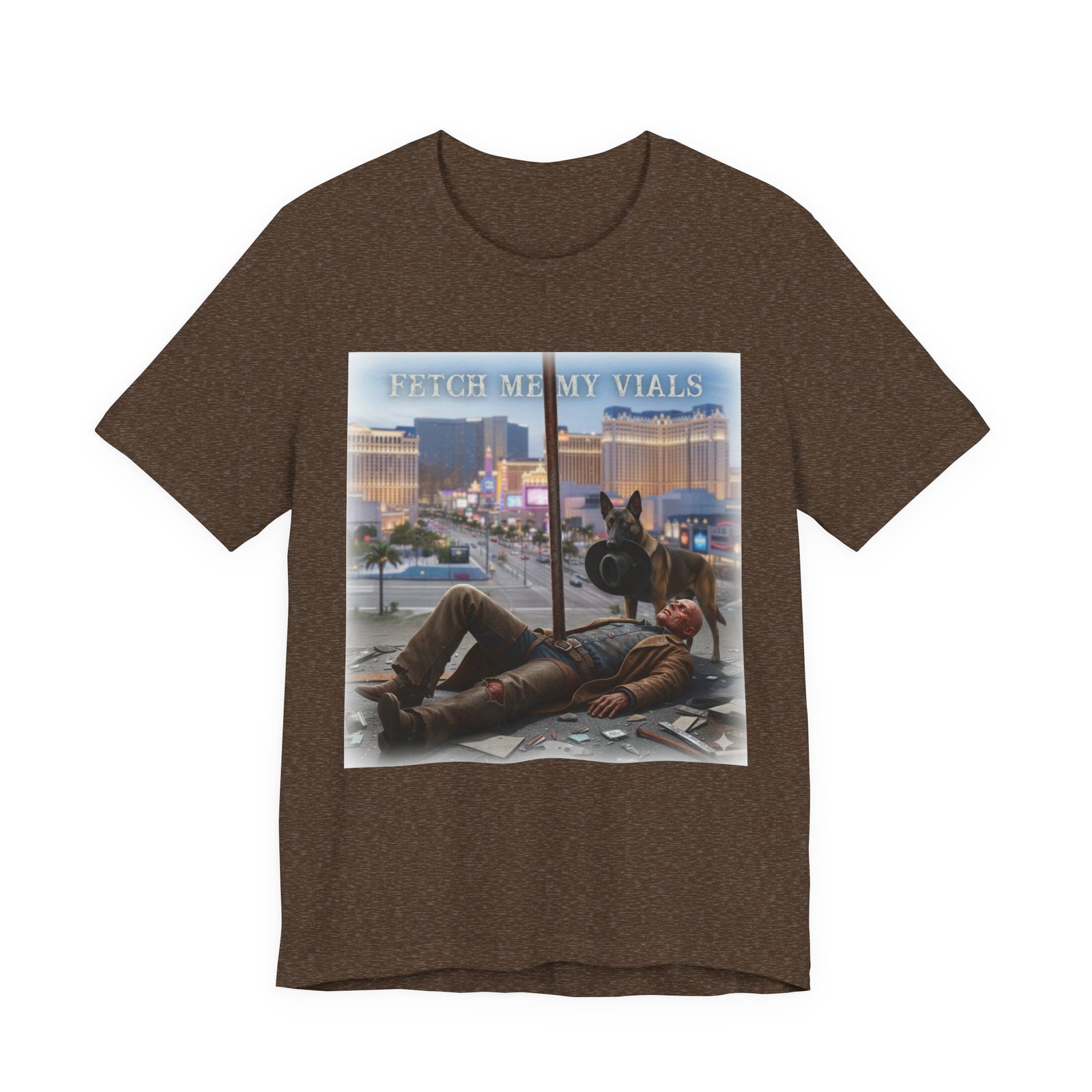 Fetch me my vials, Fallout Tee, Street Scene Graphic Tee — "Fetch Me My Vials" Retro Vegas Art Shirt - Image 16