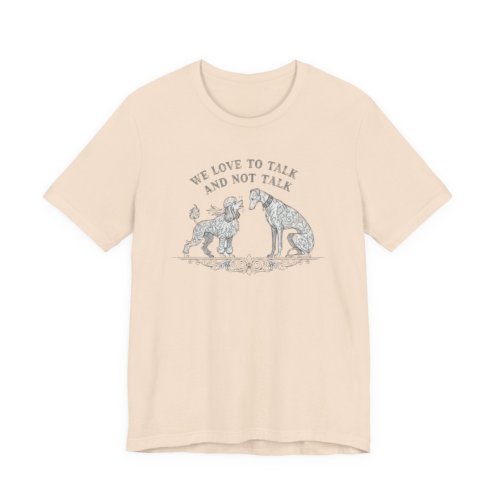 We Love to Talk and Not Talk T-Shirt | Illustrated Dogs Conversation Tee, Best in Show tee - Image 13