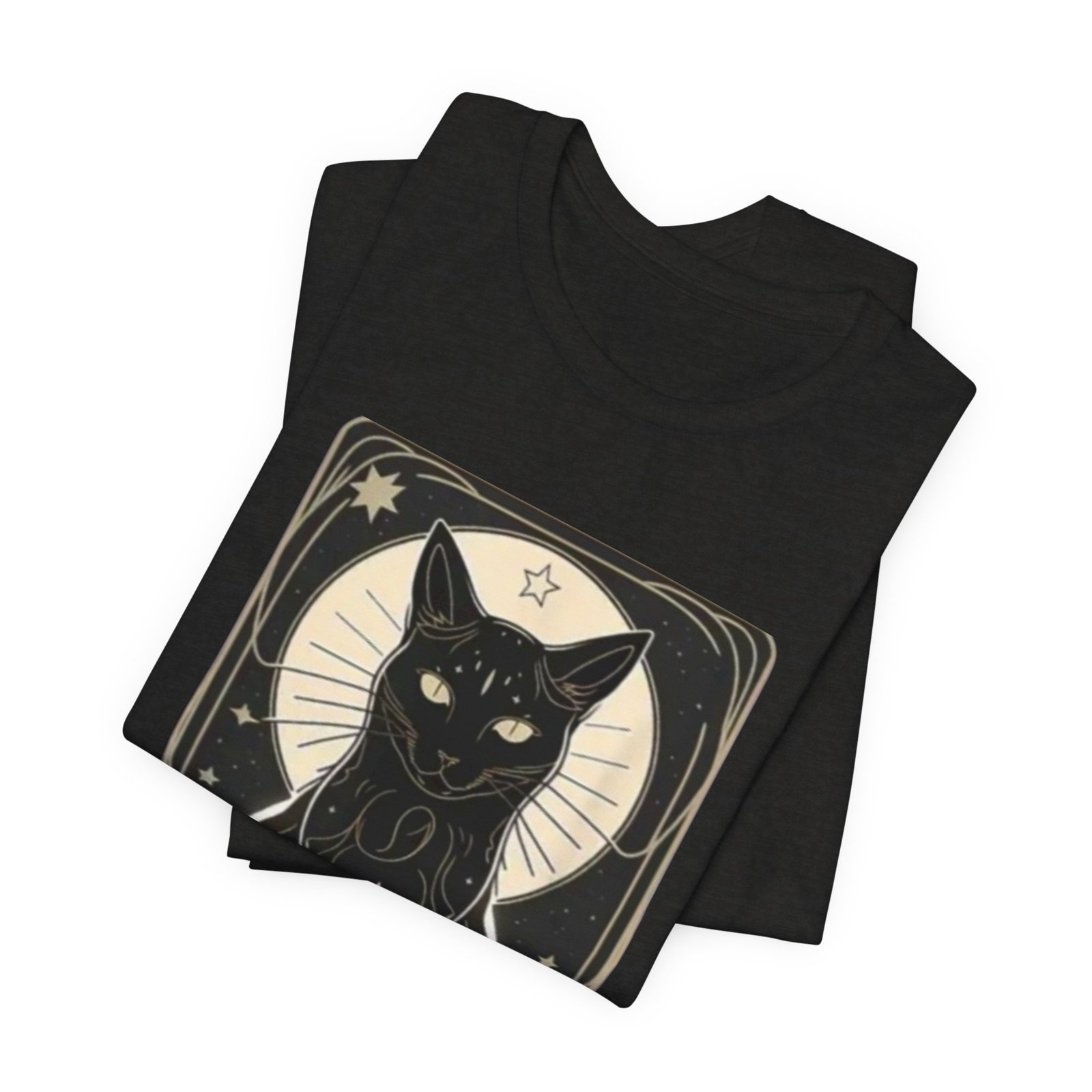 Tarot Black Cat The Star T-Shirt | Mystical Occult Illustration - Image 11
