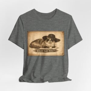 Vintage Cat Tee – "What Say You?" Graphic T-Shirt, Fallout Tee