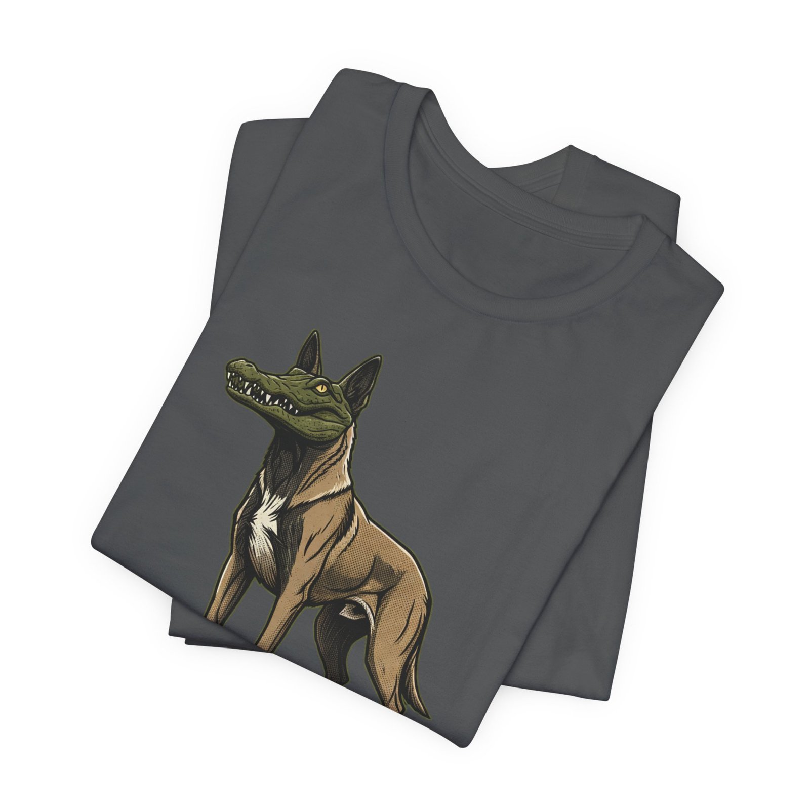 Maligator dog illustration Tee | Crocodile head canine mashup - Image 19