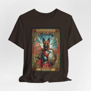 Belgian Malinois Gladiator T-Shirt | Roman Armor Dog Illustration