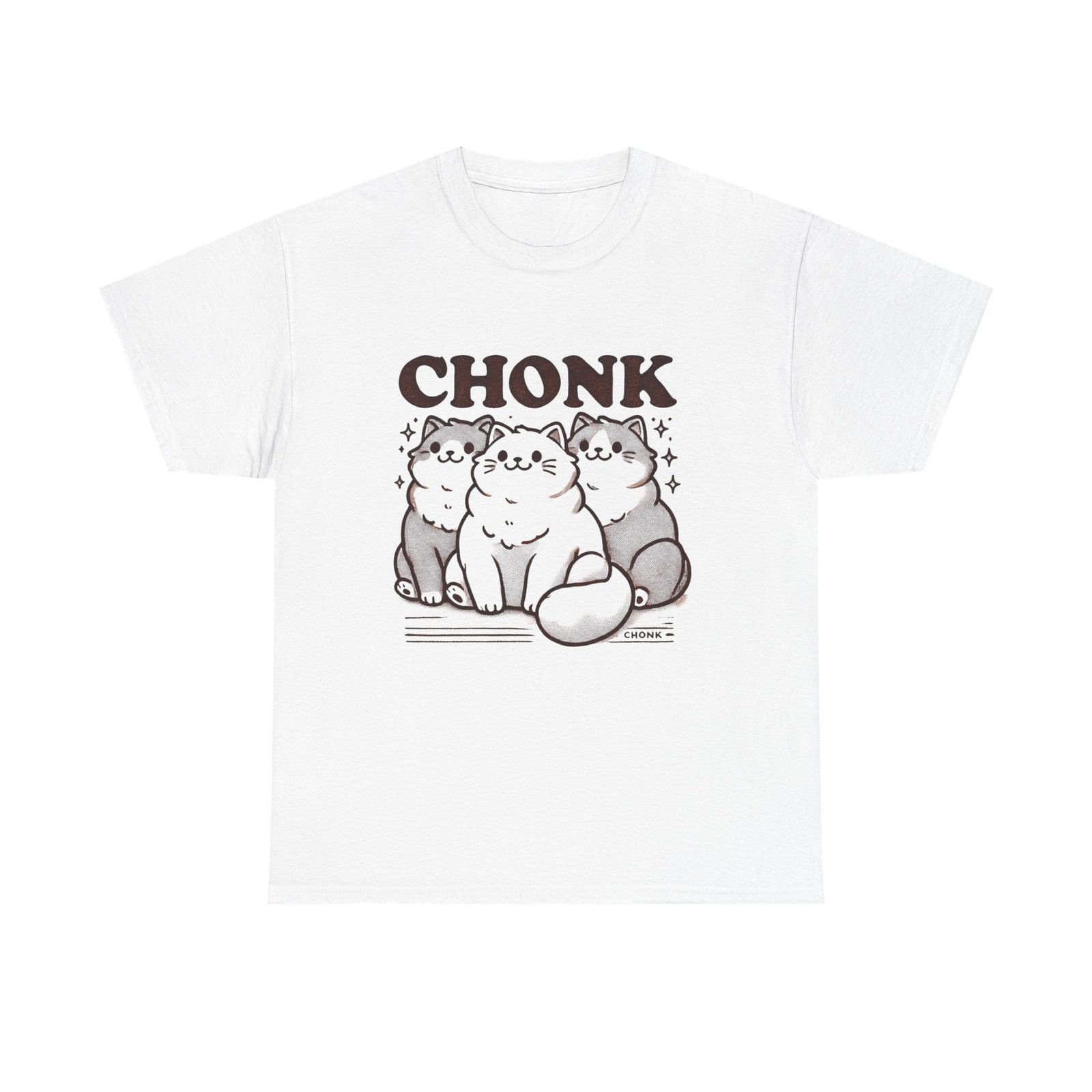 Chonk, Funny Chunky Cats Unisex Tee: Fat Cat Shirt, Funny Cat T-Shirt, Cute Kitty Top, Cat Lover Gift, Graphic Tee - Image 5