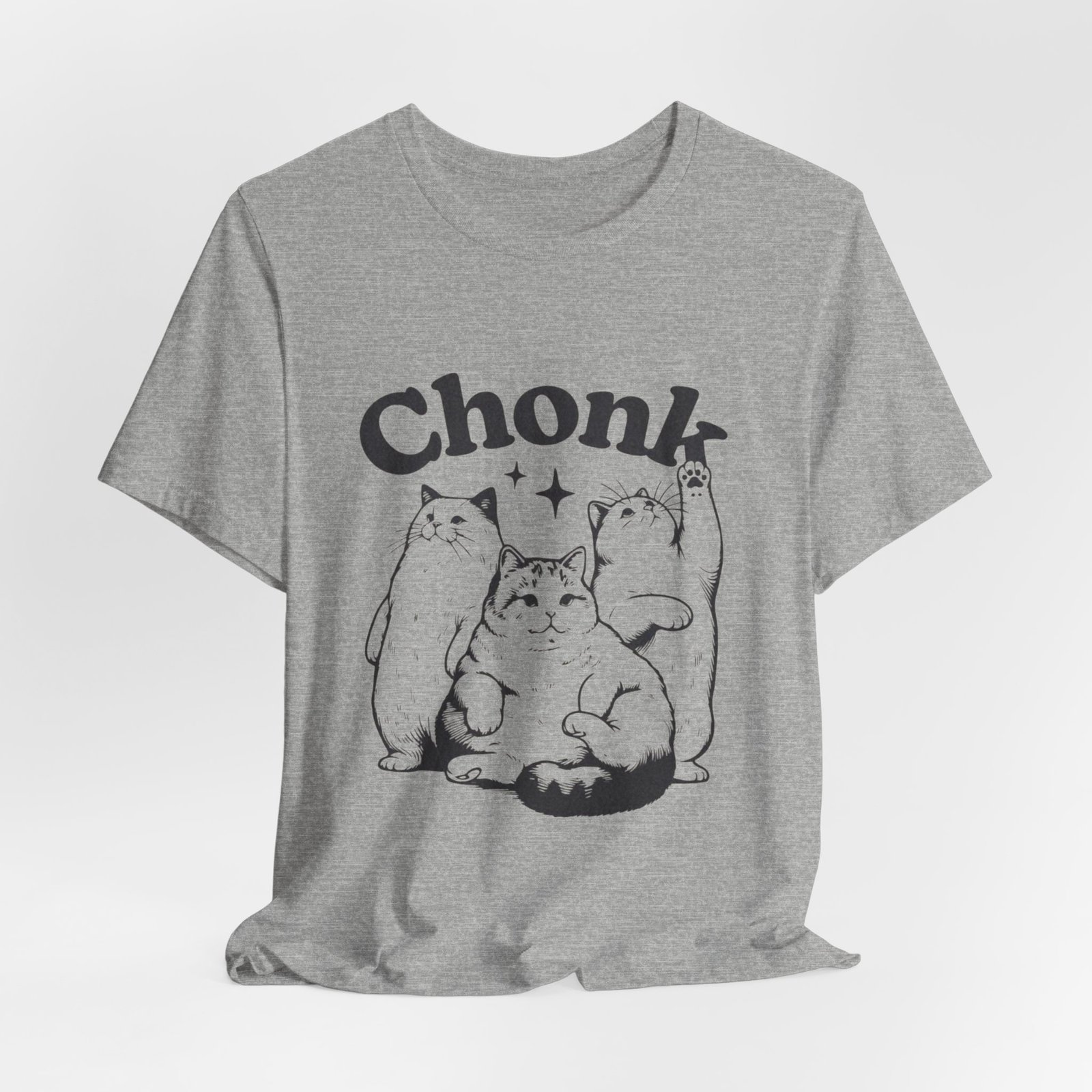 Chonk Cat Unisex Tee, Funny Cat T-Shirt, Gift for Cat Lovers, Cute Animal Shirt, Pet Lover Apparel, Casual Wear - Image 20