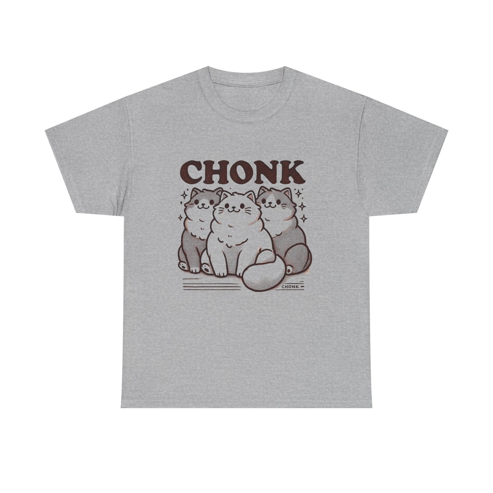 Chonk, Funny Chunky Cats Unisex Tee: Fat Cat Shirt, Funny Cat T-Shirt, Cute Kitty Top, Cat Lover Gift, Graphic Tee