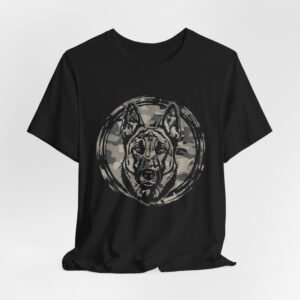 Belgian Malinios Graphic Tee – Camo Circle German Shepherd T‑Shirt
