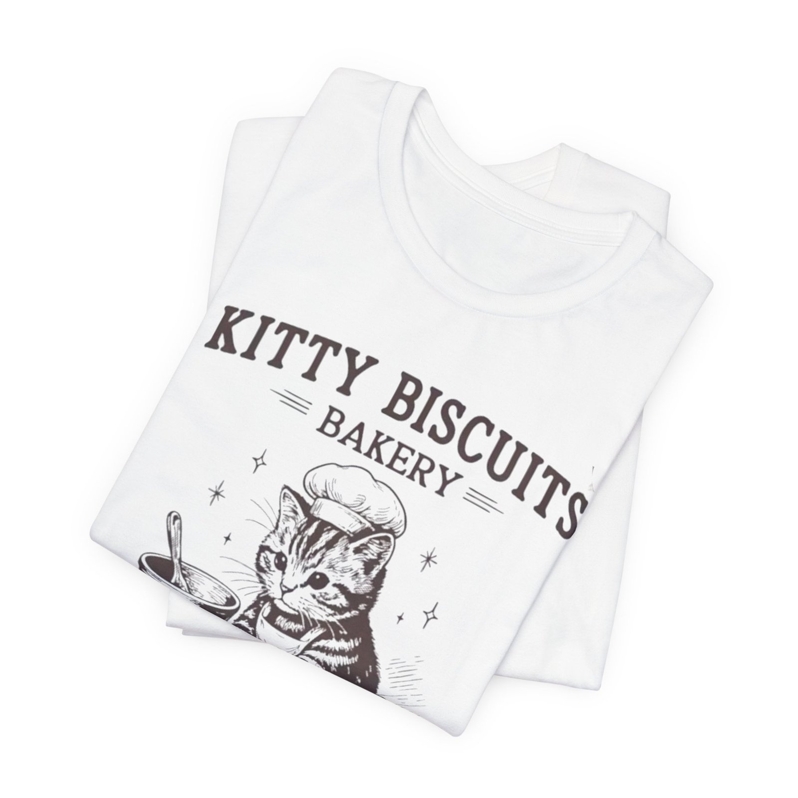 Cute Cat Bakery Tee, Kitty Biscuits Shirt, Animal Lover Gift, Funny Pet T-Shirt, Baking Humor Tee - Image 7