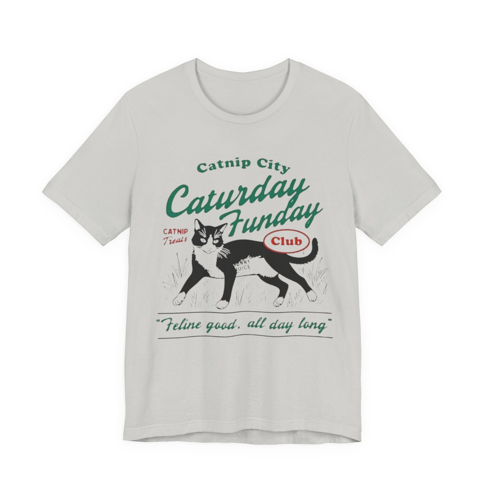 Catnip City Caturday Funday Cat T-Shirt | Vintage Cat Graphic Tee - Image 17