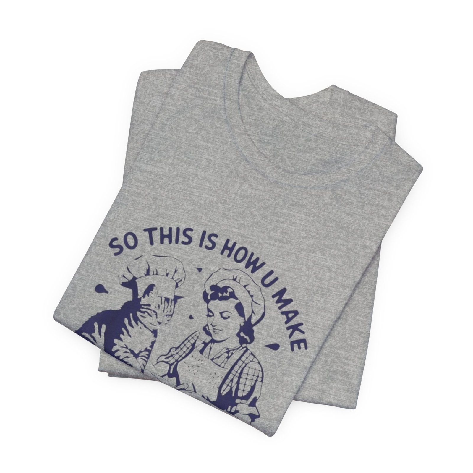 Cat Baker Tee, Funny Biscuit Making Shirt, Unisex Jersey Short Sleeve Tee, Cat Lover Gift, Animal Graphic Tee - Image 31