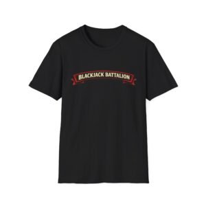 Blackjack Battalion banner T-Shirt | military unit logo, vintage ribbon design
