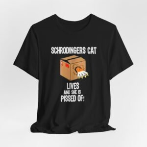 Schrodingers Cat Angry Cat Box T-Shirt | Science Humor Tee