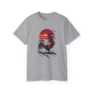 Rooster Shirt Unisex Ultra Cotton Tee, Chicken Lover T-shirt, Farm Animal Graphic Tee, Bird Enthusiast Gift, Poultry Keeper Top