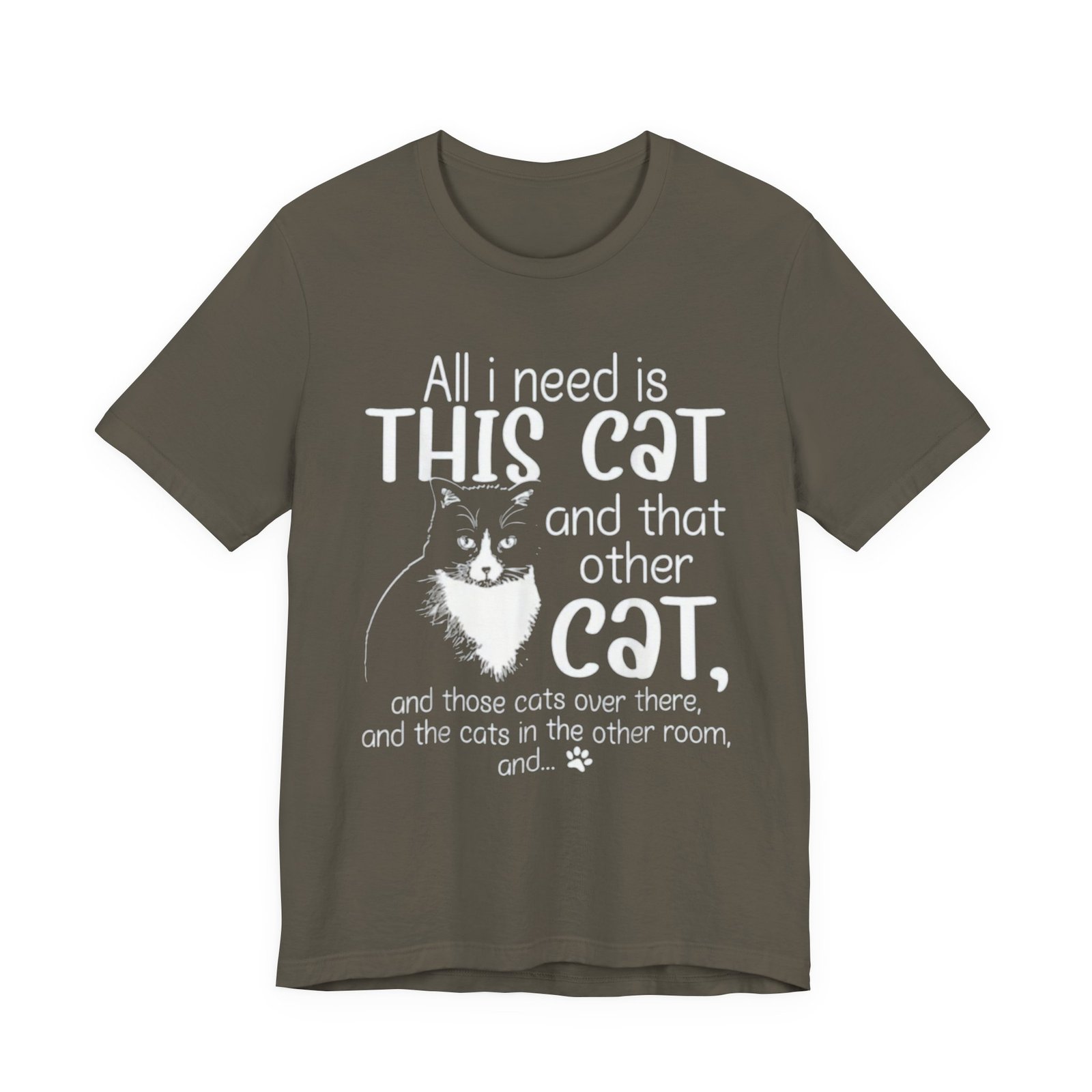 Cute Cat Illustration Tee | Cat Graphic T-Shirt - Image 13