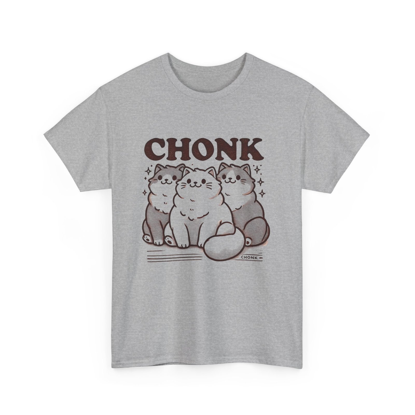 Chonk, Funny Chunky Cats Unisex Tee: Fat Cat Shirt, Funny Cat T-Shirt, Cute Kitty Top, Cat Lover Gift, Graphic Tee - Image 3