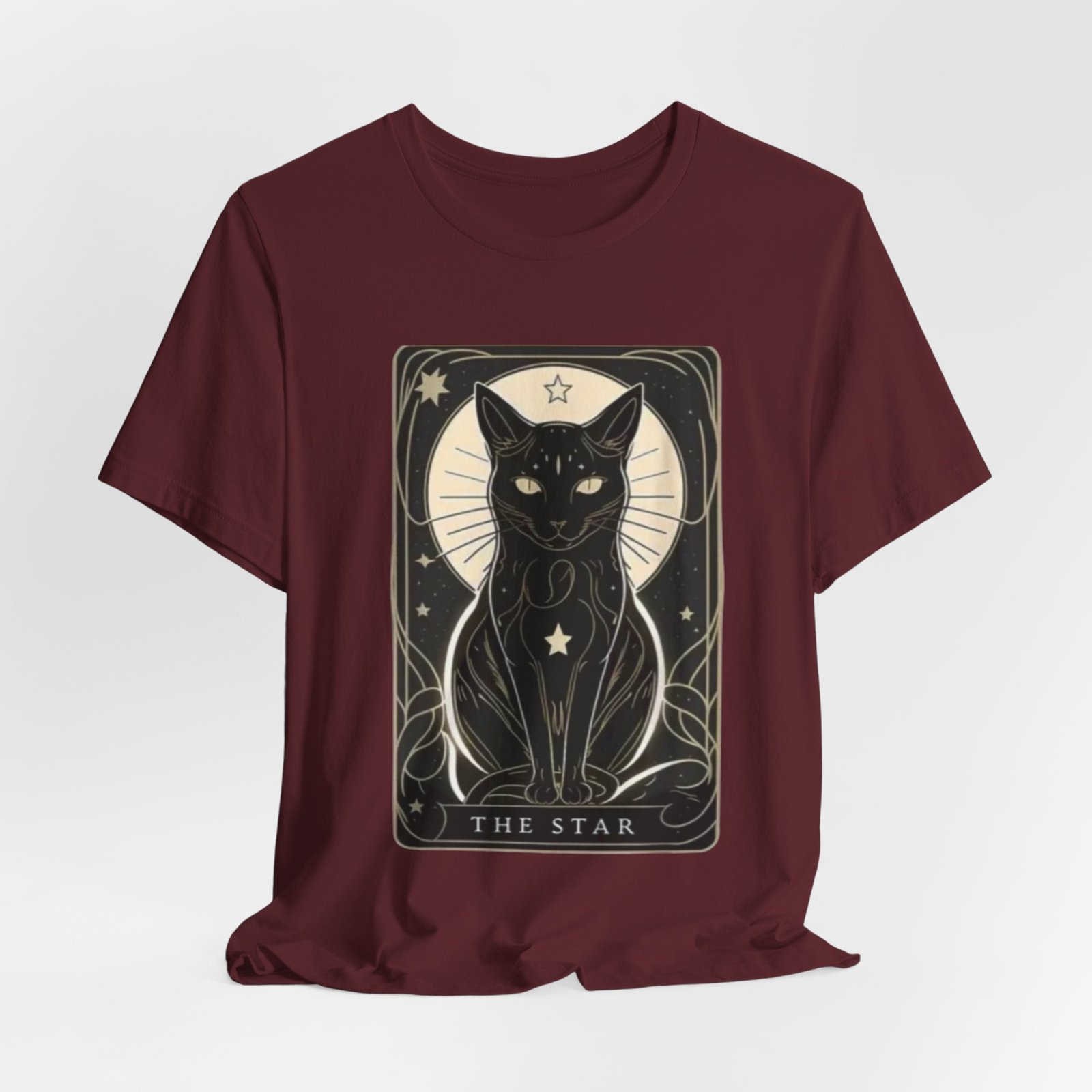 Tarot Black Cat The Star T-Shirt | Mystical Occult Illustration - Image 28