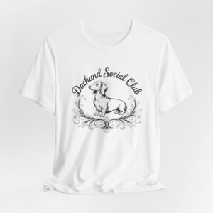Dachshund Social Club Tee, Dog Lover Shirt, Pet Owner Gift, Funny Pet T-Shirt, Casual Wear for Dog Lovers