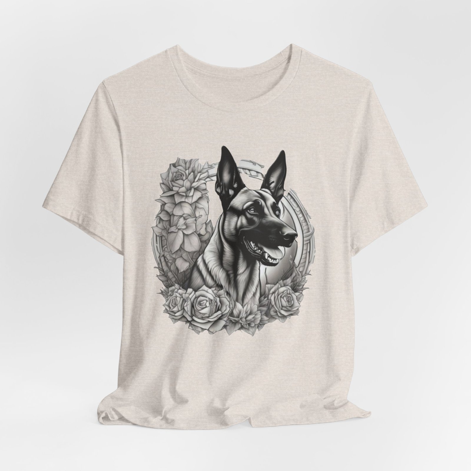 Belgian Malinois Floral Portrait T-Shirt - Image 20