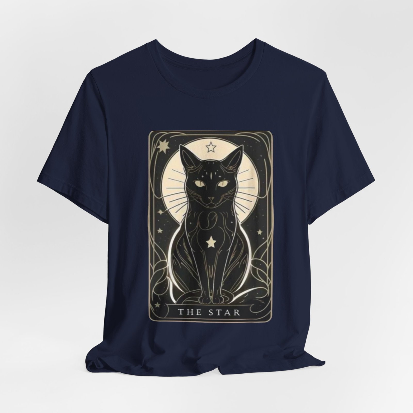Tarot Black Cat The Star T-Shirt | Mystical Occult Illustration - Image 24
