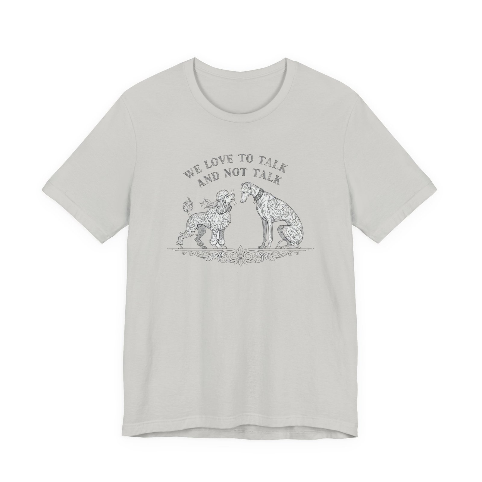 We Love to Talk and Not Talk T-Shirt | Illustrated Dogs Conversation Tee, Best in Show tee - Image 17