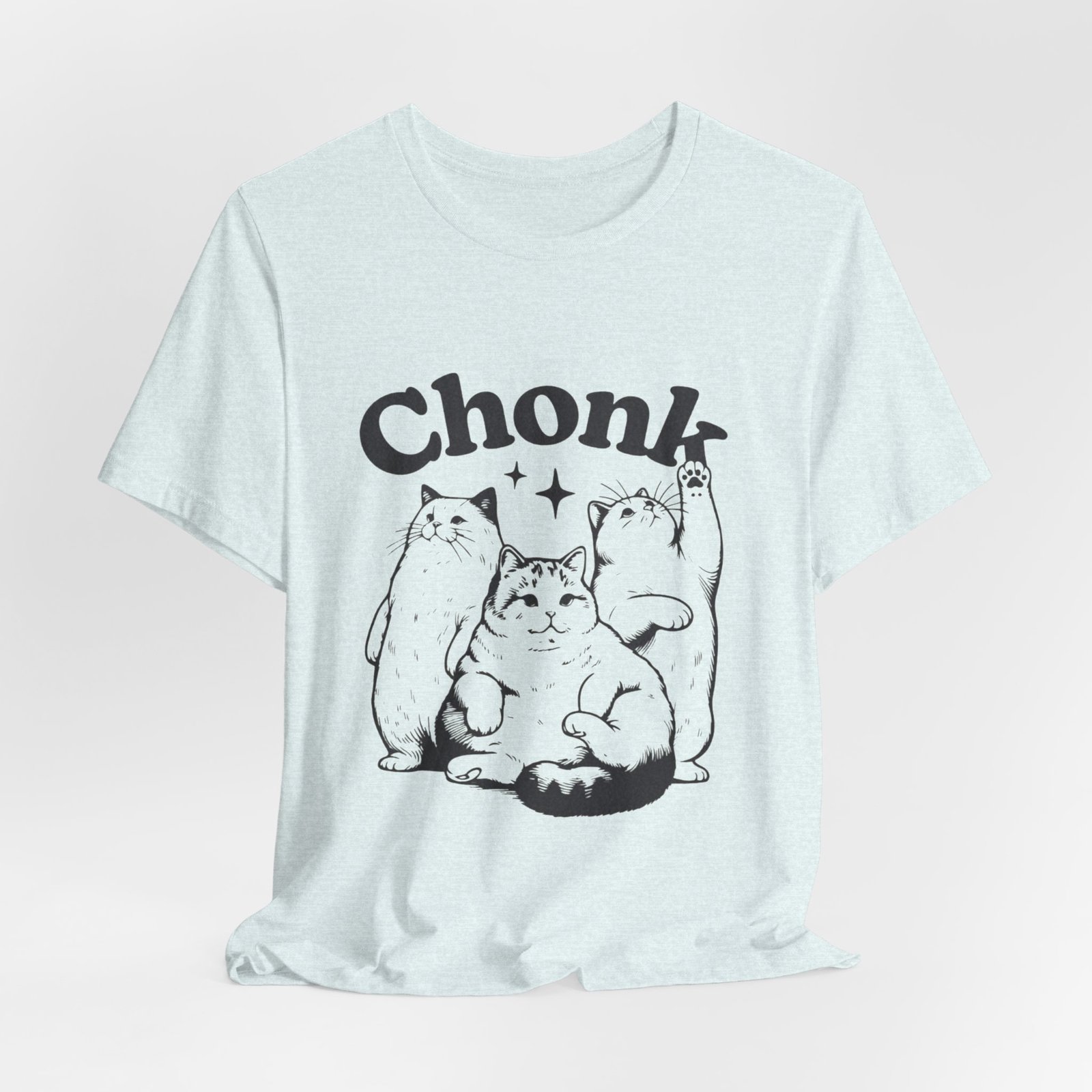 Chonk Cat Unisex Tee, Funny Cat T-Shirt, Gift for Cat Lovers, Cute Animal Shirt, Pet Lover Apparel, Casual Wear - Image 16