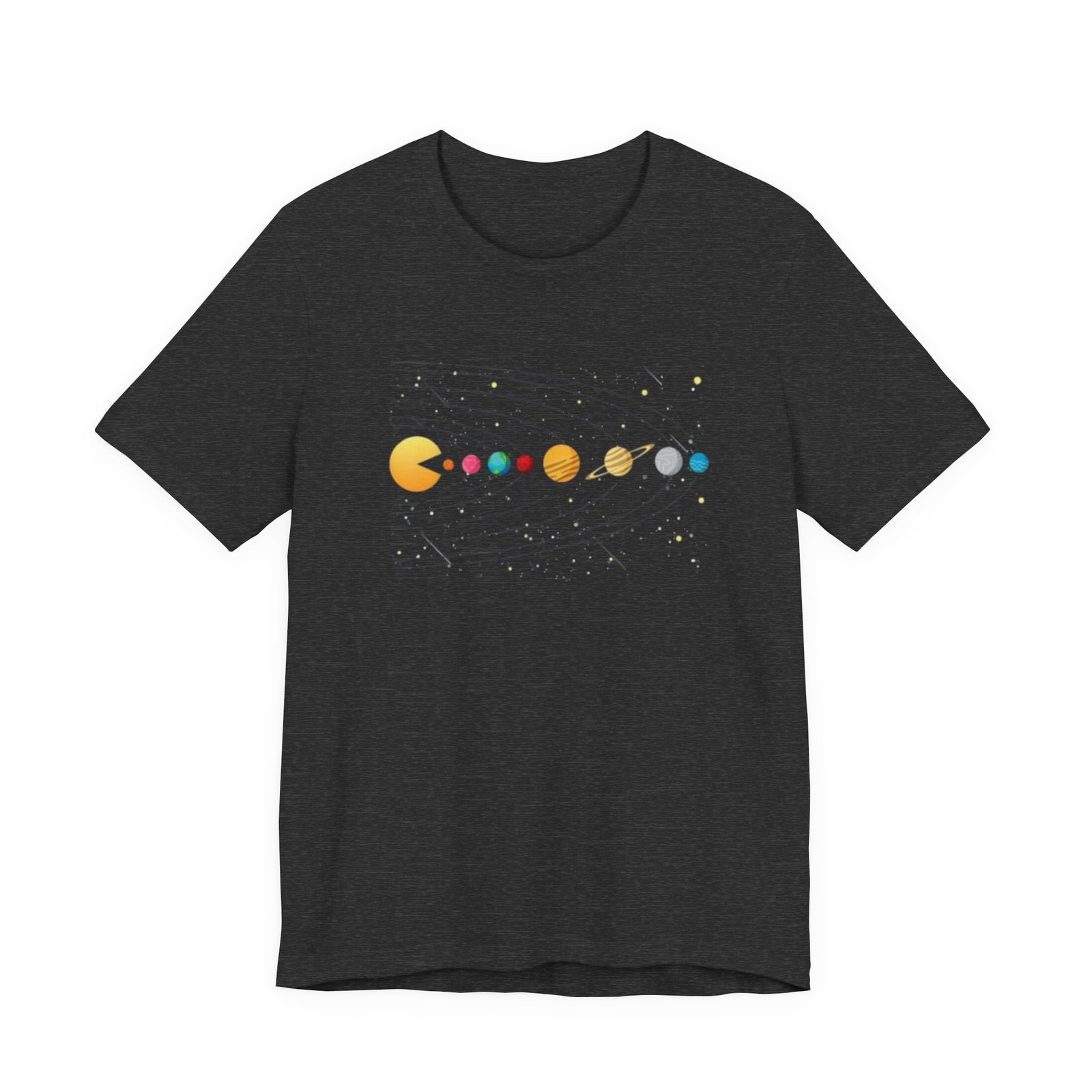 Pac-Man Solar System T-Shirt | Retro Arcade Planets Tee - Image 13