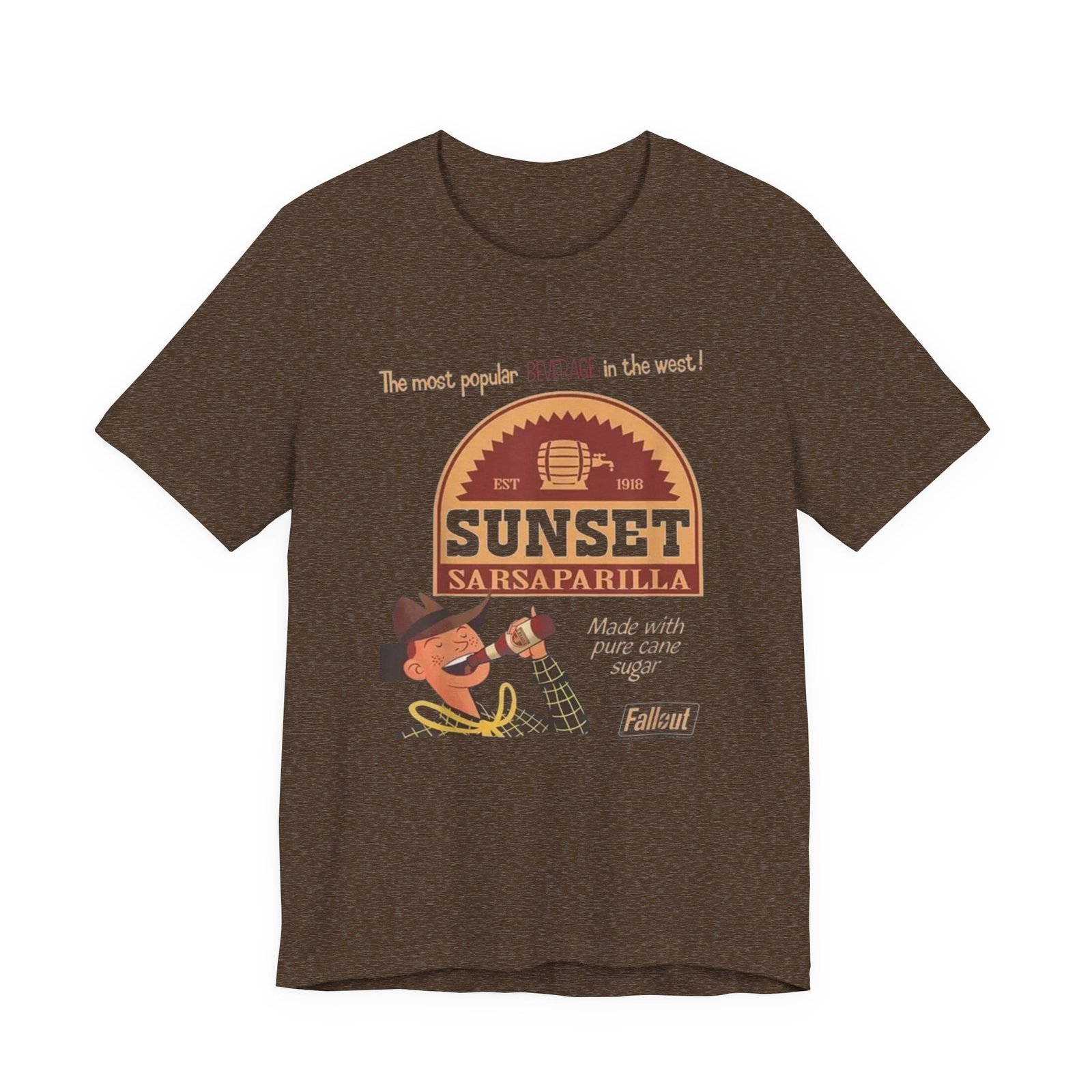 Sunset Sarsaparilla Tee — Retro Fallout Soda Logo T-shirt, Fallout Tee - Image 13