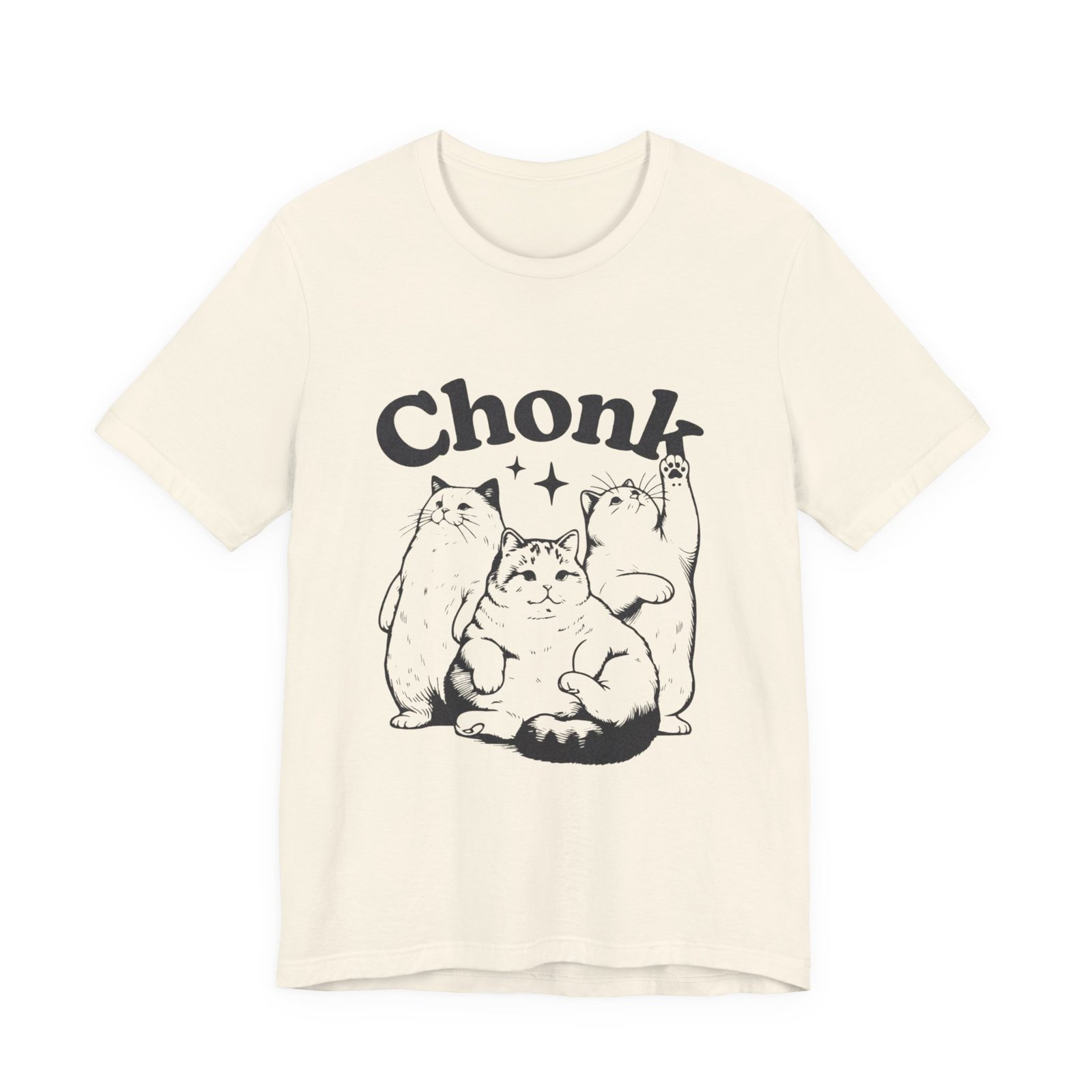 Chonk Cat Unisex Tee, Funny Cat T-Shirt, Gift for Cat Lovers, Cute Animal Shirt, Pet Lover Apparel, Casual Wear - Image 5