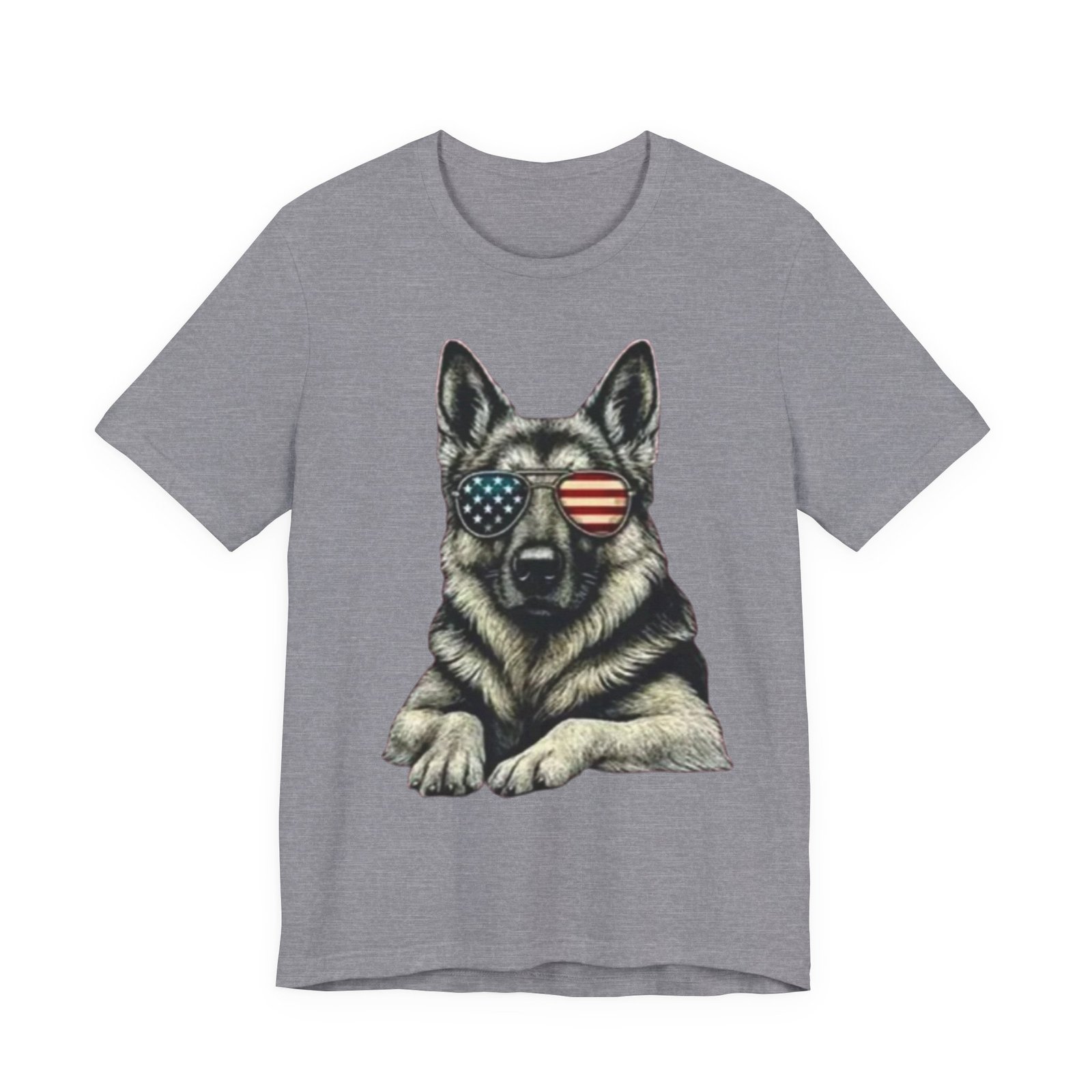 German Shepherd, American Flag Sunglasses German Shepherd T-Shirt - Image 21