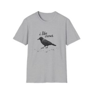 Crows Funny Unisex T-Shirt, Raven Bird Humor Tee, Lightweight Cotton Shirt, Casual Graphic Top, Animal Lover Gift