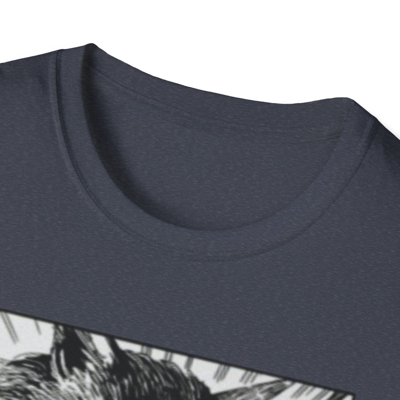 Scared Cat Manga Art T-Shirt | Black and White Illustration - Image 23