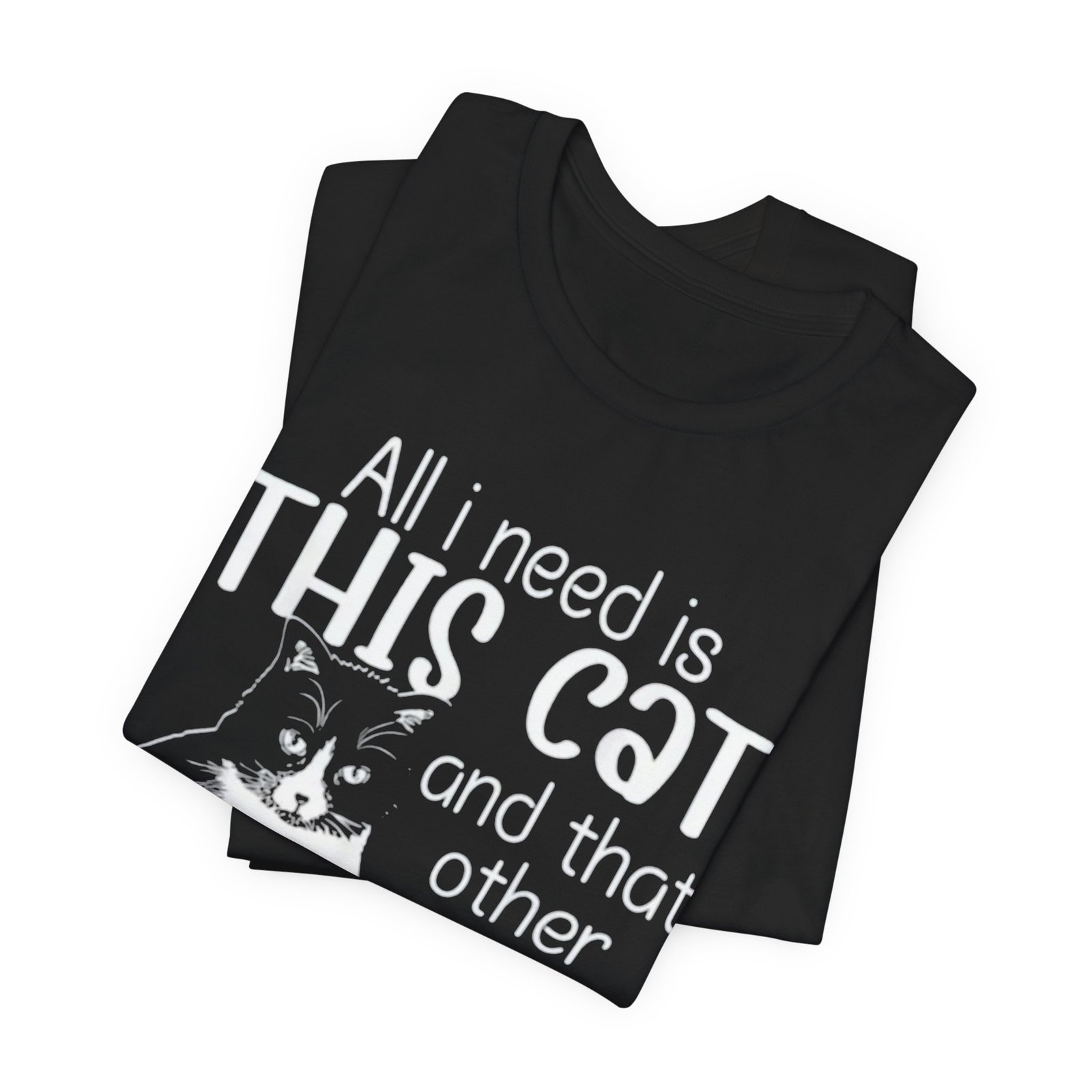 Cute Cat Illustration Tee | Cat Graphic T-Shirt - Image 4
