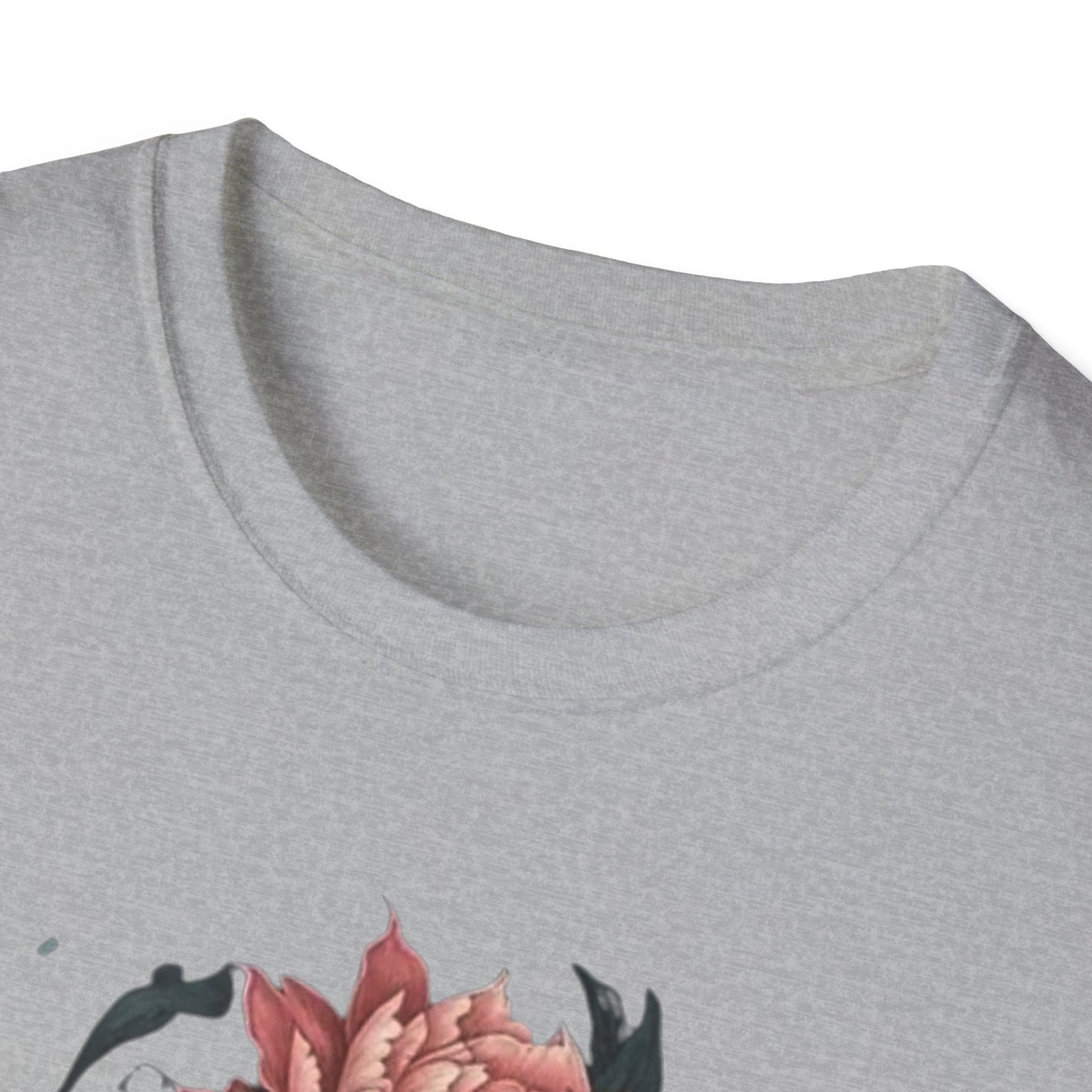 Dragon Head with Peonies T-Shirt | Floral Japanese Tattoo Inspired - Image 3