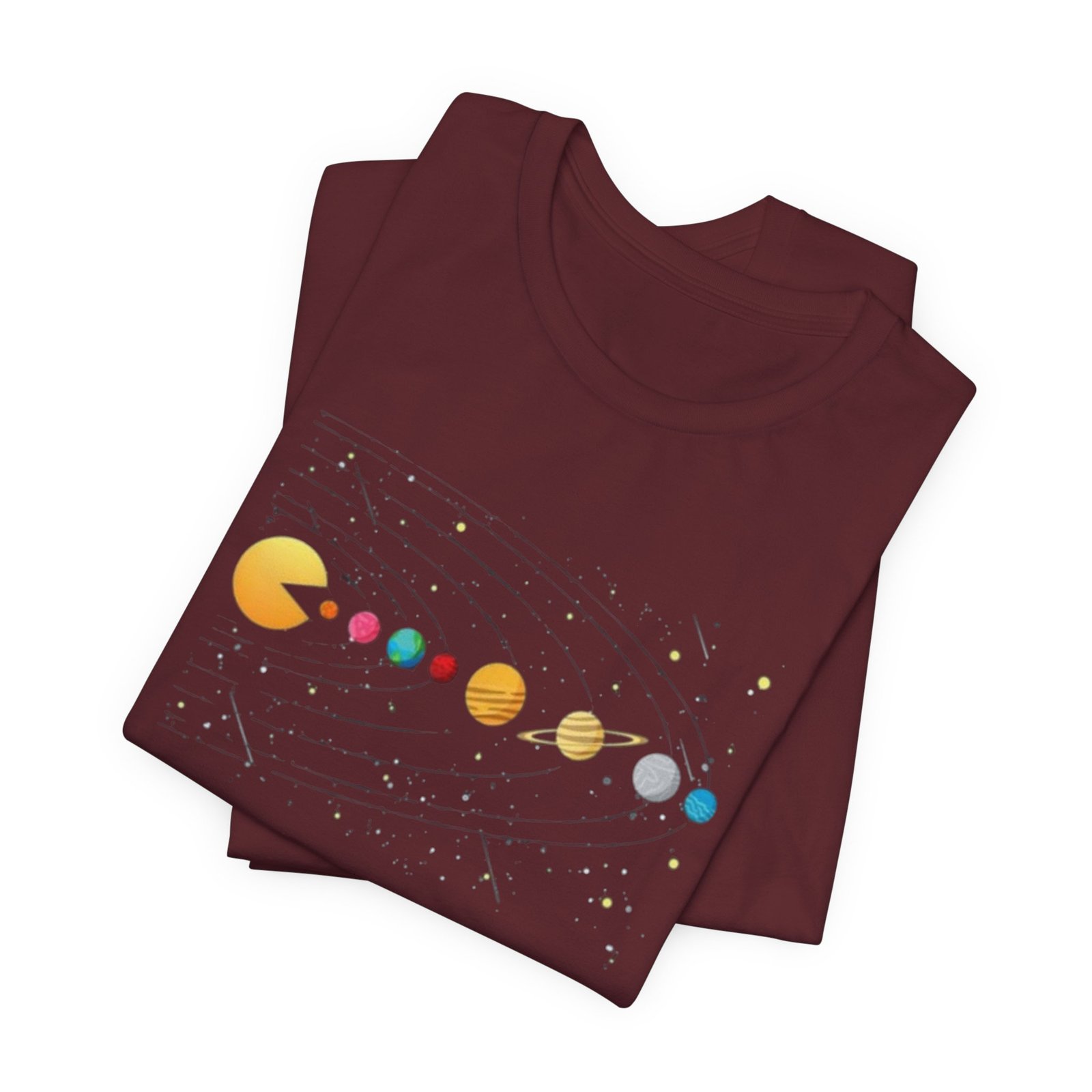 Pac-Man Solar System T-Shirt | Retro Arcade Planets Tee - Image 27