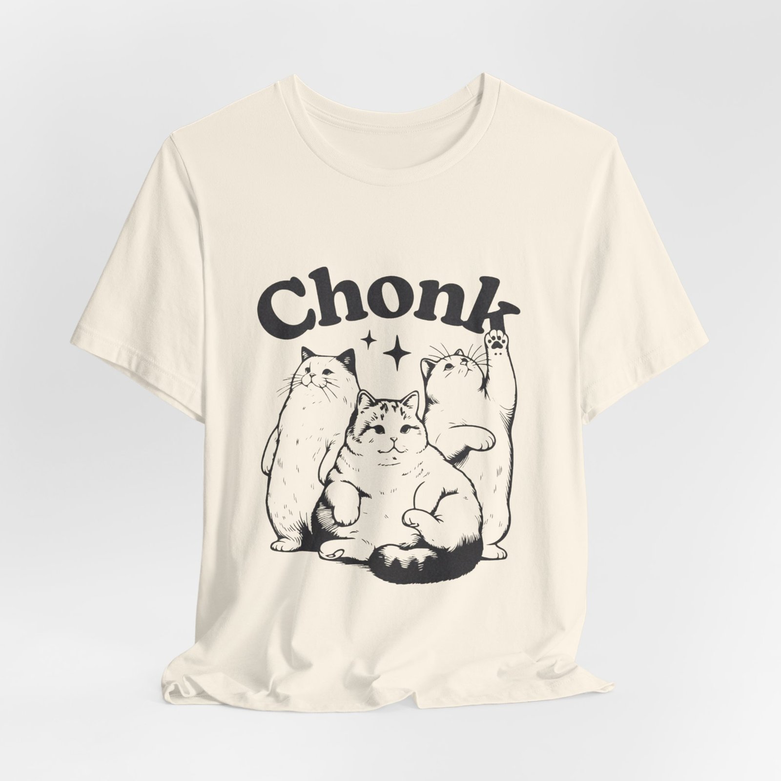 Chonk Cat Unisex Tee, Funny Cat T-Shirt, Gift for Cat Lovers, Cute Animal Shirt, Pet Lover Apparel, Casual Wear - Image 8