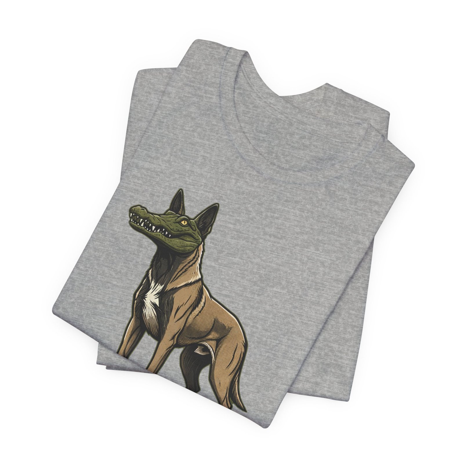 Maligator dog illustration Tee | Crocodile head canine mashup - Image 15