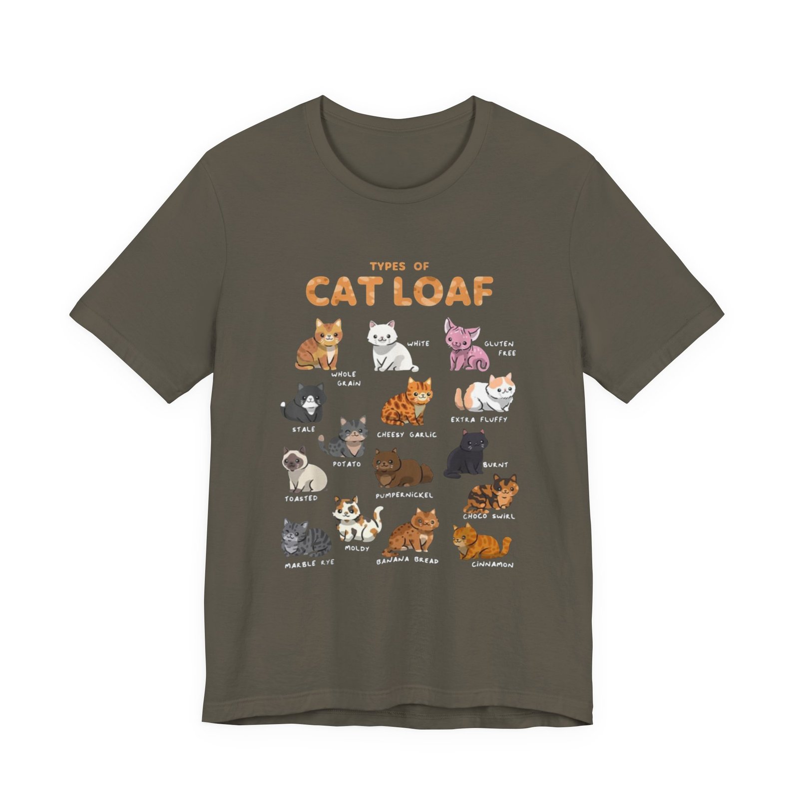 Types of Cat Loaf T-Shirt | Cute Cat Pose Illustration, Cat Lover Tee - Image 13