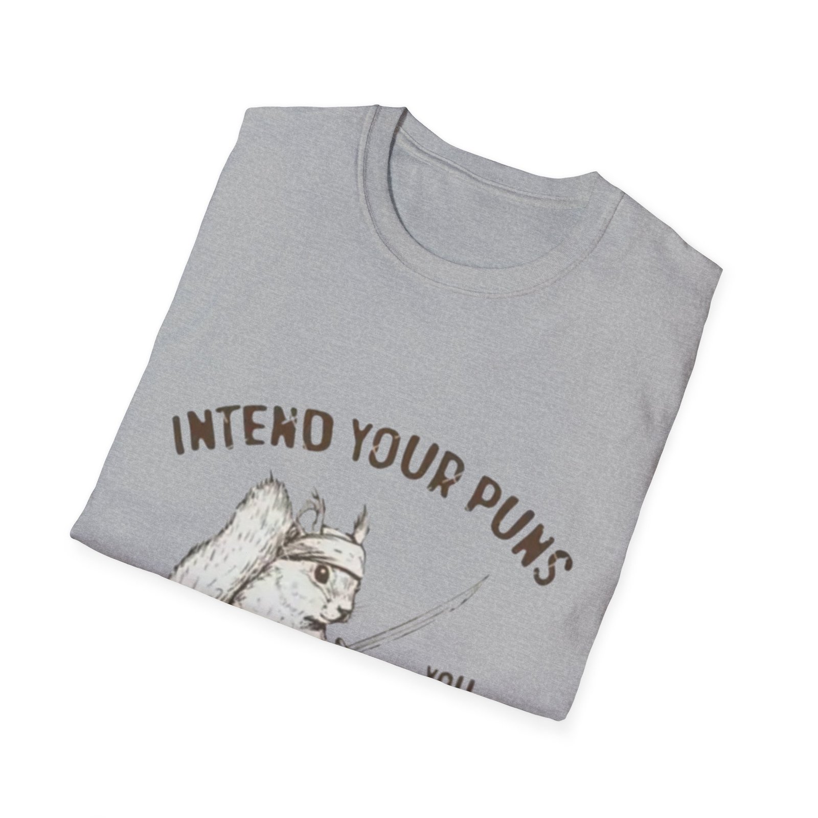 Intend Your Puns Squirrel T-Shirt | Funny Punny Animal Tee - Image 4