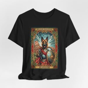 Belgian Malinois Gladiator T-Shirt | Roman Armor Dog Illustration