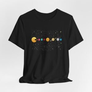 Pac-Man Solar System T-Shirt | Retro Arcade Planets Tee